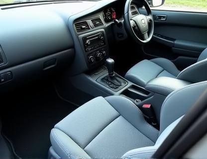 Immaculately clean car interior dashboard and seats after using the vacuum service